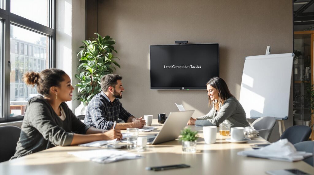 lead generation tactics office teamwork