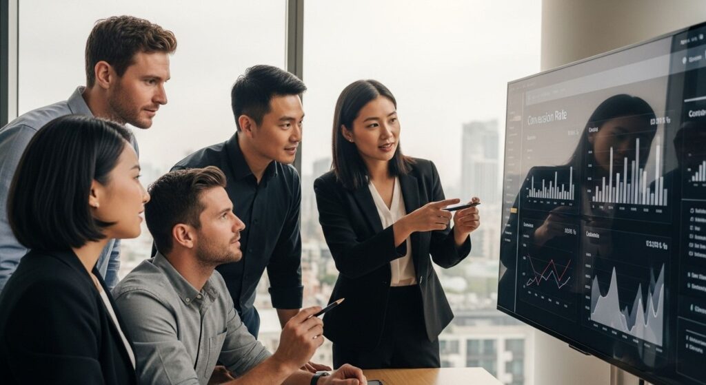 conversion rate office teamwork