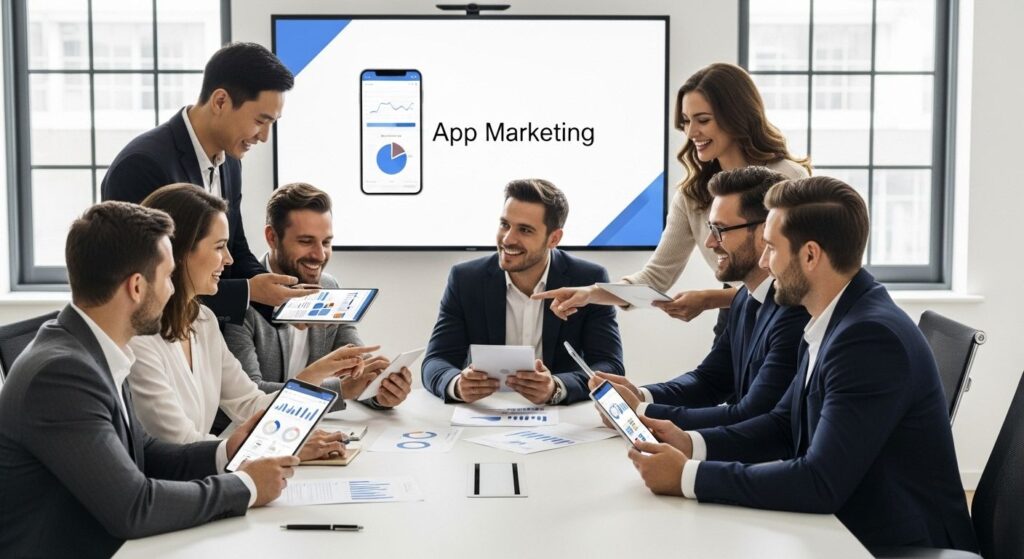 app marketing team discussion