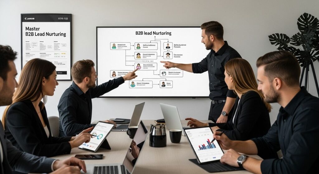 b2b lead nurturing teamwork planning