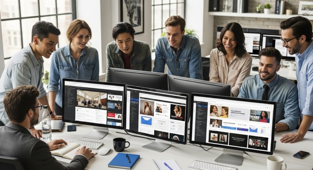 online advertising, digital marketing teamwork