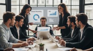content marketing ROI teamwork