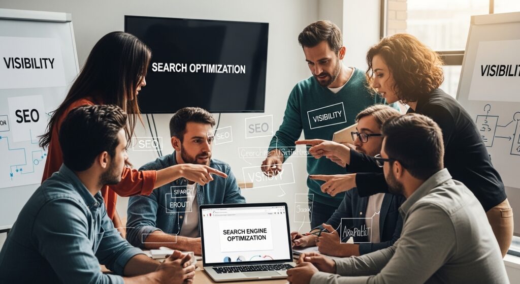 SEO teamwork modern
