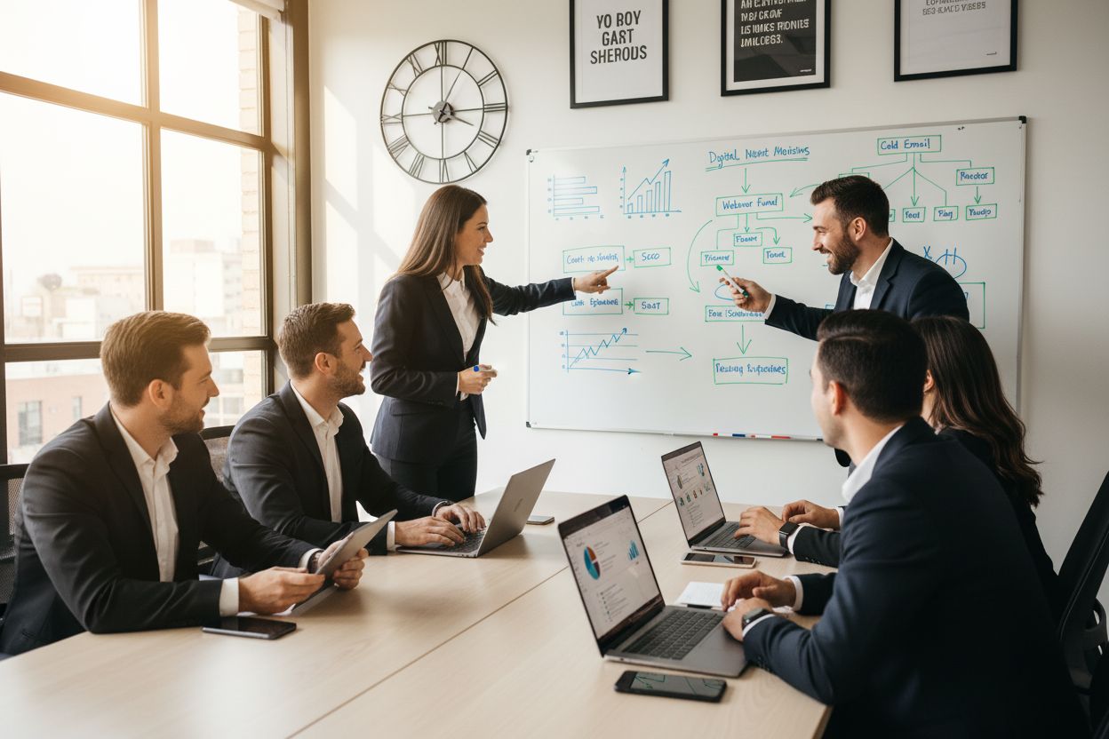 b2b lead generation teamwork office